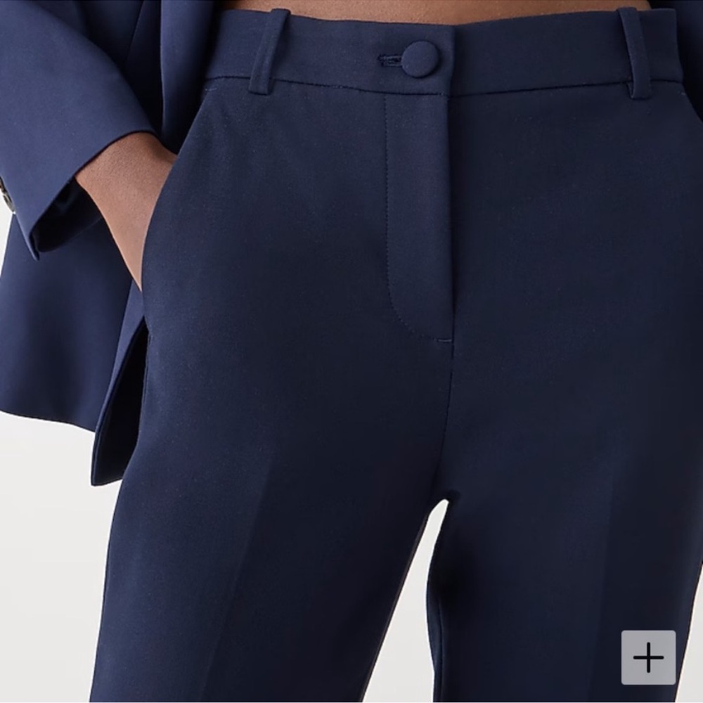 J. Crew High-Rise Cameron Trouser Ankle Pants in Navy Blue, Women's 14 Tall - Picture 3 of 9